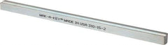 Made in USA - 12" Long, Zinc-Plated Step Key Stock for Gears - C1018 Steel - USA Tool & Supply