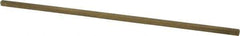 Made in USA - 12" Long x 1/4" High x 1/4" Wide, Over/Undersized Key Stock - Alloy 360 Brass - USA Tool & Supply