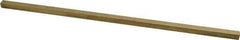 Made in USA - 12" Long x 5/16" High x 5/16" Wide, Over/Undersized Key Stock - Alloy 360 Brass - USA Tool & Supply