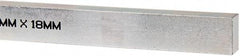 Made in USA - 12" Long, Zinc-Plated Oversized Key Stock - C1045 Steel - USA Tool & Supply