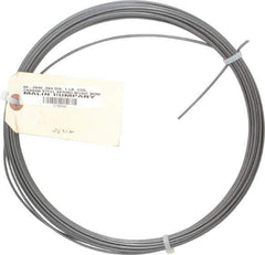 Value Collection - 34 Gage, 0.094 Inch Diameter x 43 Ft. Long, High Carbon Steel, Tempered Music Wire Coil - ASTM A228, 1 Lb. Shipping Weight - USA Tool & Supply