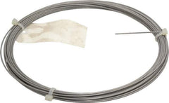 Value Collection - 30 Gage, 0.08 Inch Diameter x 59 Ft. Long, 302/304 Music Wire Coil - ASTM A580, 1 Lb. Shipping Weight - USA Tool & Supply