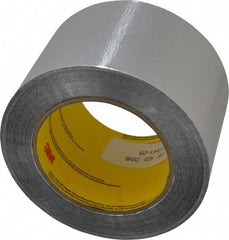 3M - 3" x 55m Silver Foil Tape - 4.6 mil, Acrylic Adhesive, Aluminum Foil Backing, 30 Lb/ln Tensile Strength, -65.2°F to 300°F, Series 425 - USA Tool & Supply