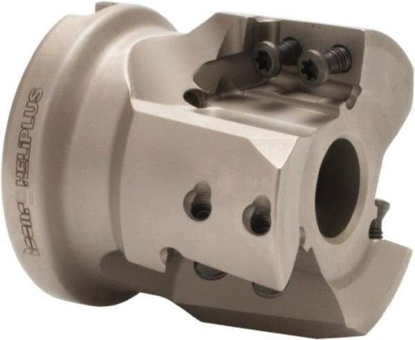 Iscar - 3 Inserts, 2" Cut Diam, 3/4" Arbor Diam, 0.827" Max Depth of Cut, Indexable Square-Shoulder Face Mill - 0/90° Lead Angle, 2" High, HP AD.. 2207.. Insert Compatibility, Series HP F90AT - USA Tool & Supply