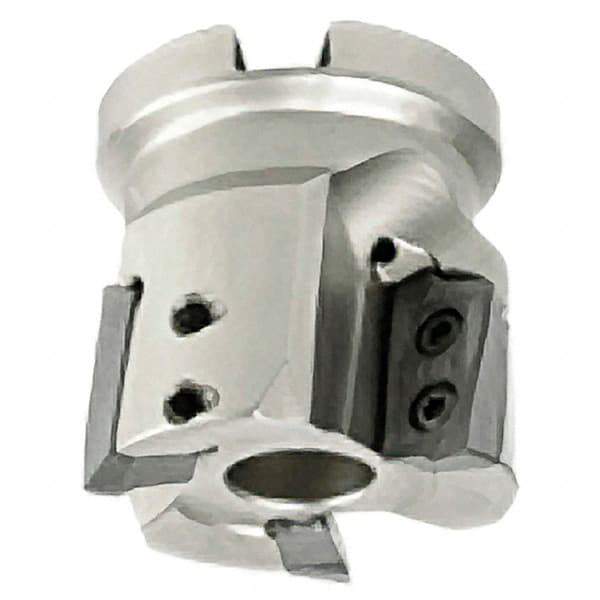 Iscar - 6 Inserts, 3" Cut Diam, 1" Arbor Diam, 0.827" Max Depth of Cut, Indexable Square-Shoulder Face Mill - 0/90° Lead Angle, 2" High, HP ADCR 2207.., HP ADCT 2207.., HP ADKT 2207.. Insert Compatibility, Series HP F90AT - USA Tool & Supply
