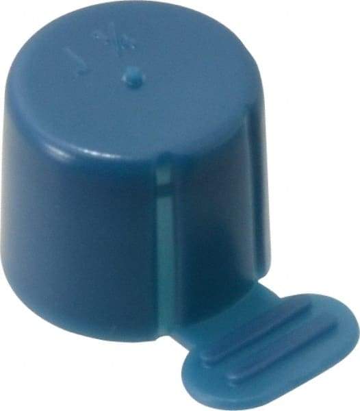 Caplugs - 1/4 NPT ID, Tear-Tab Cap - Polyethylene, Blue - USA Tool & Supply