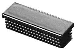 Caplugs - Rectangular Head Plug - 5/8 x 1-3/8" OD, 1" Long, Polyethylene, Black - USA Tool & Supply