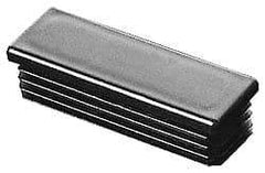 Caplugs - Rectangular Head Plug - 5/8 x 1-1/4" OD, 1" Long, Polyethylene, Black - USA Tool & Supply