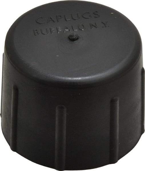 Caplugs - 1 NPT ID, Quick-Lock Cap - Polyethylene, Black - USA Tool & Supply