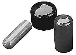 Caplugs - 1-11/16" ID, Stretchable Cap - 1-1/2" Long, Vinyl, Black - USA Tool & Supply