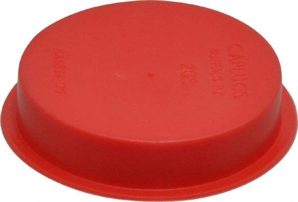 Caplugs - Press Fit Plug - 1-1/2 NPT" OD, Polyethylene, Red - USA Tool & Supply