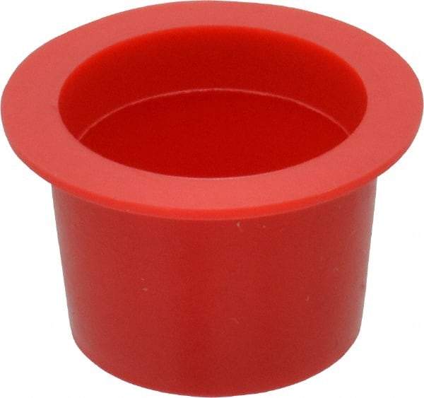 Caplugs - 1/4 NPT ID, Press Fit Cap - Polyethylene, Red - USA Tool & Supply