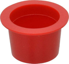Caplugs - 1/4 NPT ID, Press Fit Cap - Polyethylene, Red - USA Tool & Supply