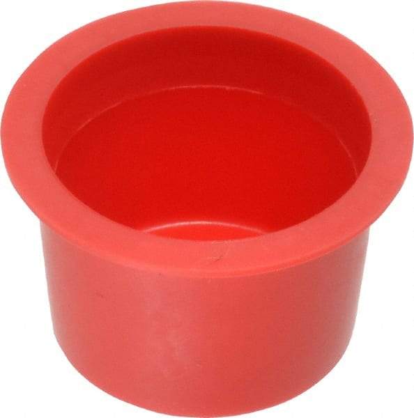 Caplugs - 1/2 NPT ID, Press Fit Cap - Polyethylene, Red - USA Tool & Supply