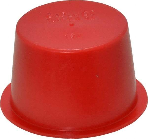 Caplugs - 3/4 NPT ID, Press Fit Cap - Polyethylene, Red - USA Tool & Supply