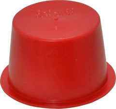 Caplugs - 3/4 NPT ID, Press Fit Cap - Polyethylene, Red - USA Tool & Supply