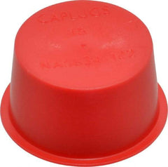 Caplugs - 1 NPT ID, Press Fit Cap - Polyethylene, Red - USA Tool & Supply