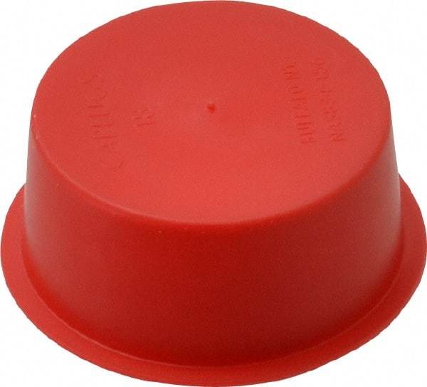 Caplugs - 1-1/4 NPT ID, Press Fit Cap - Polyethylene, Red - USA Tool & Supply