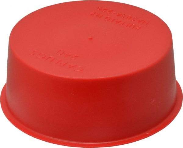 Caplugs - 2 NPT ID, Press Fit Cap - Polyethylene, Red - USA Tool & Supply