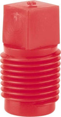 Caplugs - Square Head Plug - 1/8" OD, Polyethylene, Red - USA Tool & Supply