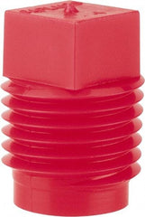 Caplugs - Square Head Plug - 1/4" OD, Polyethylene, Red - USA Tool & Supply