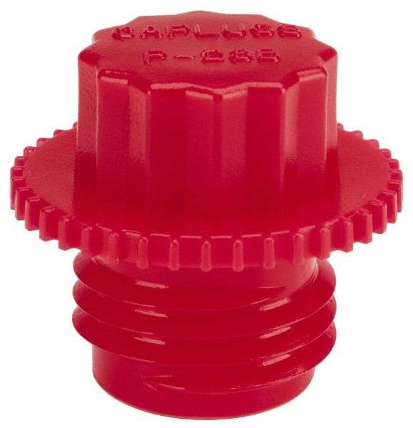 Caplugs - Serrated Round Head Plug - 1/4 NPS" OD, Polyethylene, Red - USA Tool & Supply