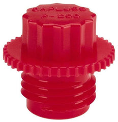 Caplugs - Serrated Round Head Plug - 1/4 NPS" OD, Polyethylene, Red - USA Tool & Supply