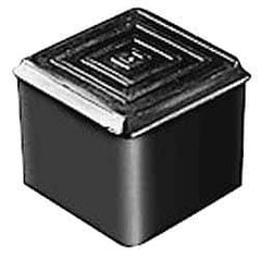 Caplugs - Square Head Plug - 1" OD, 1/2" Long, Polyethylene, Black - USA Tool & Supply