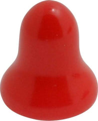 Caplugs - Flexible Push-In Plug - 1/4" OD, Vinyl, Red - USA Tool & Supply