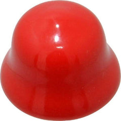 Caplugs - Flexible Push-In Plug - 9/16" OD, Vinyl, Red - USA Tool & Supply