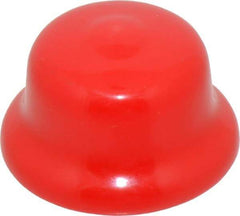 Caplugs - Flexible Push-In Plug - 1 - 1-1/16" OD, Vinyl, Red - USA Tool & Supply