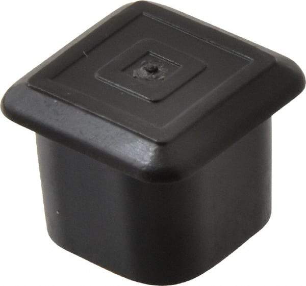Caplugs - Square Head Plug - 3/4" OD, 1/2" Long, Polyethylene, Black - USA Tool & Supply