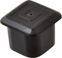 Caplugs - Square Head Plug - 3/4" OD, 1/2" Long, Polyethylene, Black - USA Tool & Supply