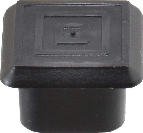 Caplugs - Square Head Plug - 1" OD, 1/2" Long, Polyethylene, Black - USA Tool & Supply