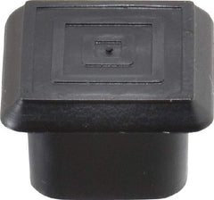 Caplugs - Square Head Plug - 1" OD, 1/2" Long, Polyethylene, Black - USA Tool & Supply