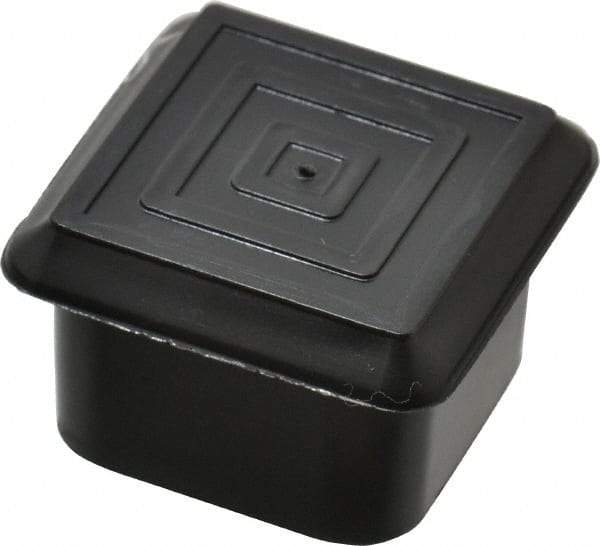Caplugs - Square Head Plug - 1" OD, 1/2" Long, Polyethylene, Black - USA Tool & Supply