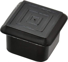 Caplugs - Square Head Plug - 1" OD, 1/2" Long, Polyethylene, Black - USA Tool & Supply
