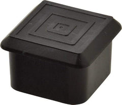 Caplugs - Square Head Plug - 1" OD, 1/2" Long, Polyethylene, Black - USA Tool & Supply