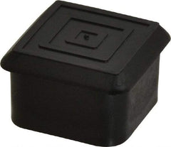 Caplugs - Square Head Plug - 1" OD, 1/2" Long, Polyethylene, Black - USA Tool & Supply