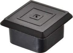 Caplugs - Square Head Plug - 1-1/4" OD, 1/2" Long, Polyethylene, Black - USA Tool & Supply