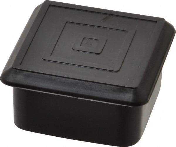 Caplugs - Square Head Plug - 1-1/4" OD, 1/2" Long, Polyethylene, Black - USA Tool & Supply