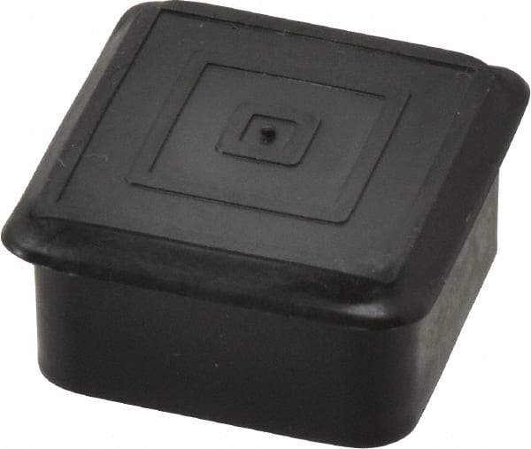 Caplugs - Square Head Plug - 1-1/4" OD, 1/2" Long, Polyethylene, Black - USA Tool & Supply