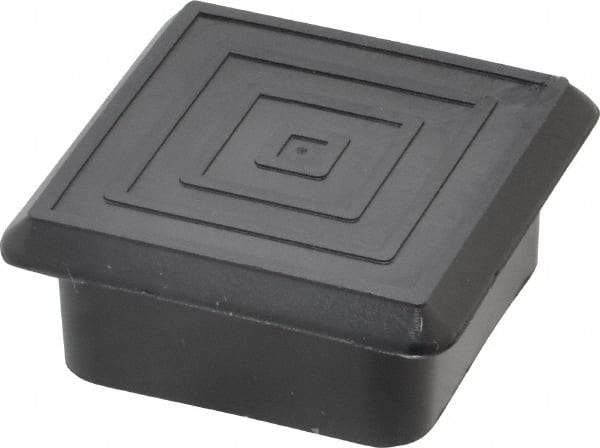 Caplugs - Square Head Plug - 1-1/2" OD, 1/2" Long, Polyethylene, Black - USA Tool & Supply