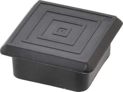 Caplugs - Square Head Plug - 1-1/2" OD, 1/2" Long, Polyethylene, Black - USA Tool & Supply
