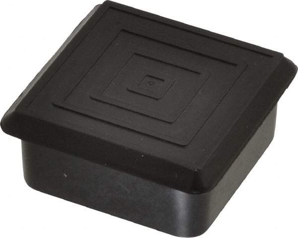 Caplugs - Square Head Plug - 1-1/2" OD, 1/2" Long, Polyethylene, Black - USA Tool & Supply