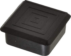 Caplugs - Square Head Plug - 1-1/2" OD, 1/2" Long, Polyethylene, Black - USA Tool & Supply