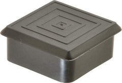 Caplugs - Square Head Plug - 1-1/2" OD, 1/2" Long, Polyethylene, Black - USA Tool & Supply