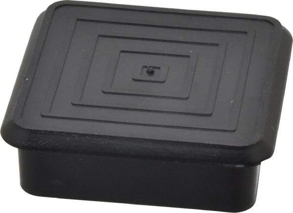 Caplugs - Square Head Plug - 2" OD, 1/2" Long, Polyethylene, Black - USA Tool & Supply