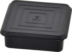 Caplugs - Square Head Plug - 2" OD, 1/2" Long, Polyethylene, Black - USA Tool & Supply