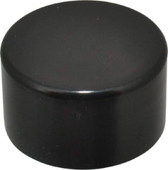 Caplugs - 1-3/4" ID, Round Head Cap - Polyethylene, Black - USA Tool & Supply